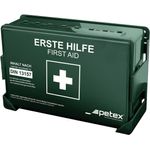 Petex Erste-Hilfe-Koffer Petex 43924213 Erste Hilfe Koffer DIN 13157 270 x 85 x 180 Grün, Hochwertiger Kunststoffkoffer, Innenliegende Gummidichtung gegen Spritzwasser