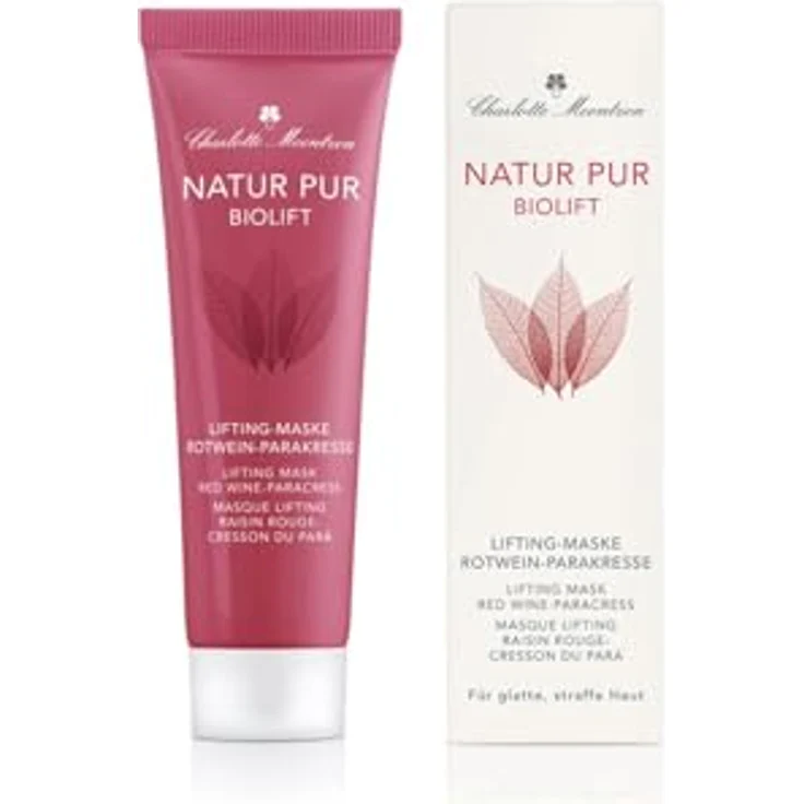 Charlotte Meentzen Natur Pur BIOLIFT Lifting-Maske, 30 ml mit Rotwein- und Parakresse-Extrakt, feuchtigkeitsspendend und faltenreduzierend – Bild 2