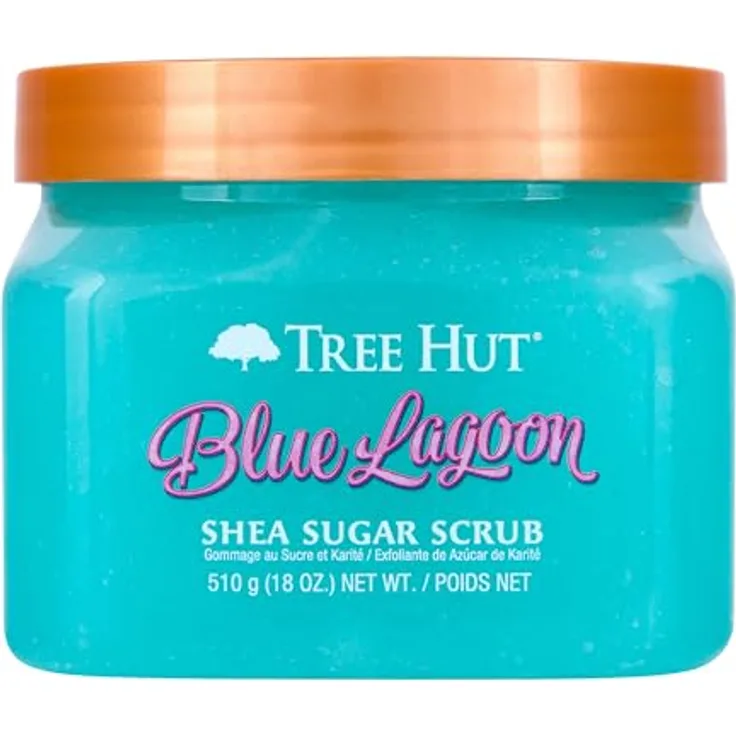 Tree Hut Blue Lagoon Shea-Zucker-Peeling, 470 ml, ultra-feuchtigkeitsspendendes Peeling - nährt die essentielle Körperpflege