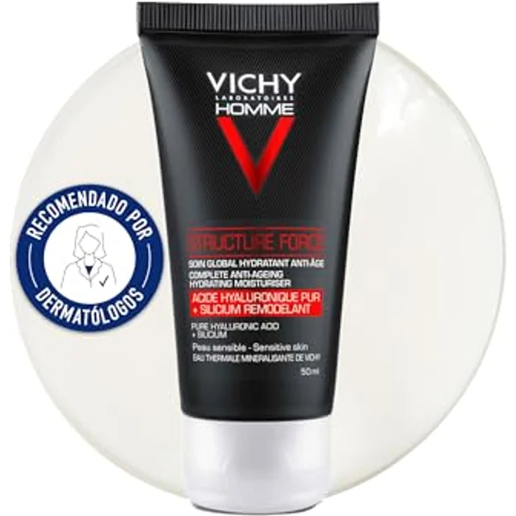 Vichy Homme Structure Force Fluid 50 ml, für alle Hauttypen, mit Anti-Aging Wirkung, gegen schlaffe Haut – Bild 1