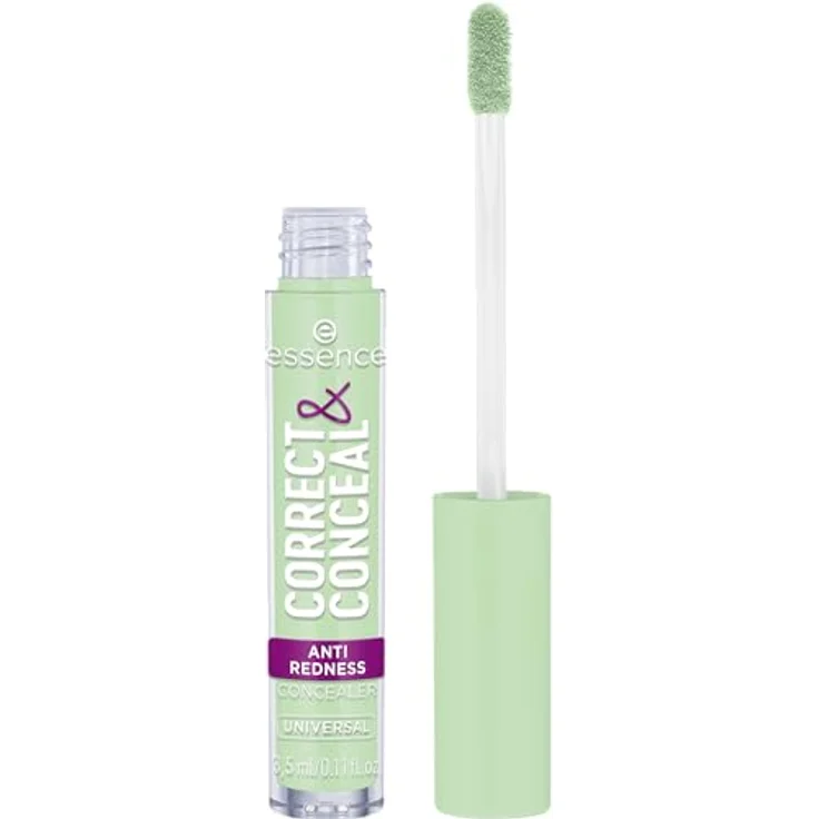 essence cosmetics CORRECT & CONCEAL anti redness concealer, Nr. 100, Grün, farbkorrigierend, natürlich, für sensible Haut, vegan, ölfrei, 1er Pack (3.5ml) – Bild 2