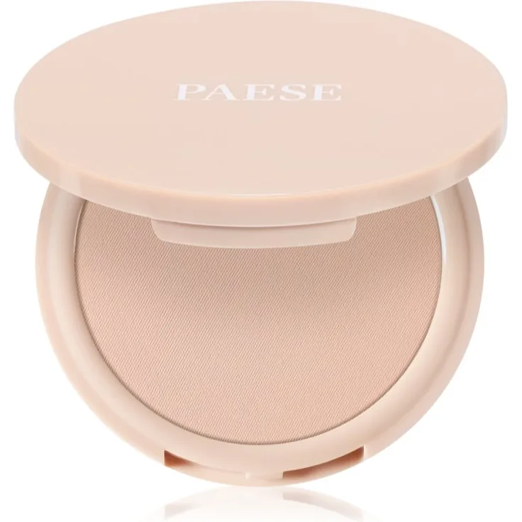 Paese Mattifying Powder With Argan Oil, mattierendes Puder für Damen, Farbton 4, 8 g, mit Spiegel und samtigem Finish