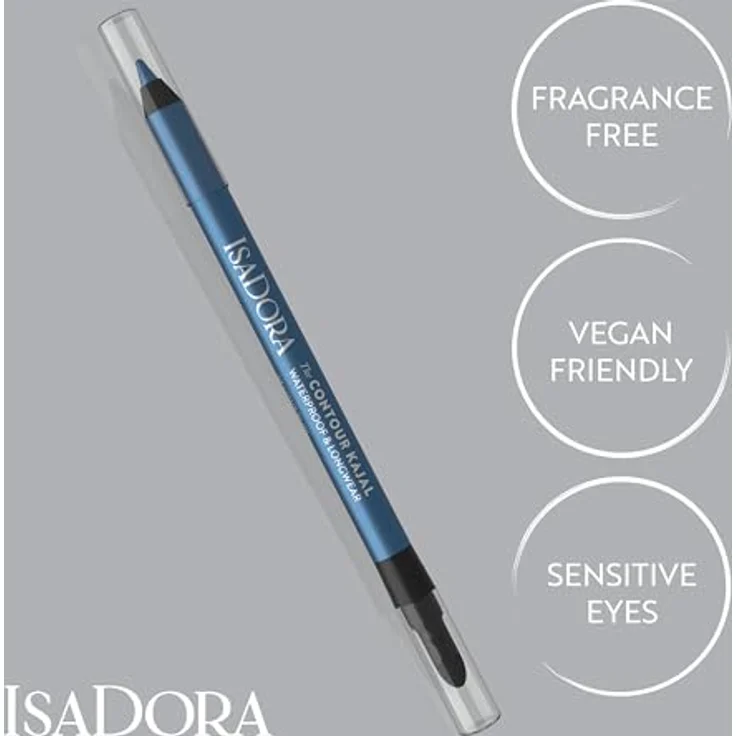 IsaDora Perfect Contour Kajal, wasserfester Augen-Kajalstift in Light Blue, 1,2 g – Bild 4