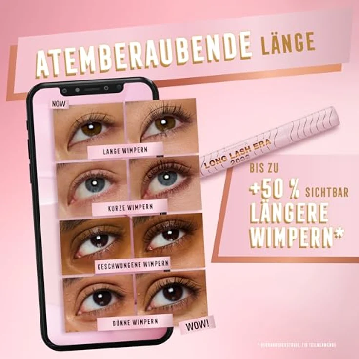 Max Factor 2000 Calorie Long Lash Era, verlängernder Mascara in 003 Black Brown, wasserfest, 7.8 ml – Bild 4