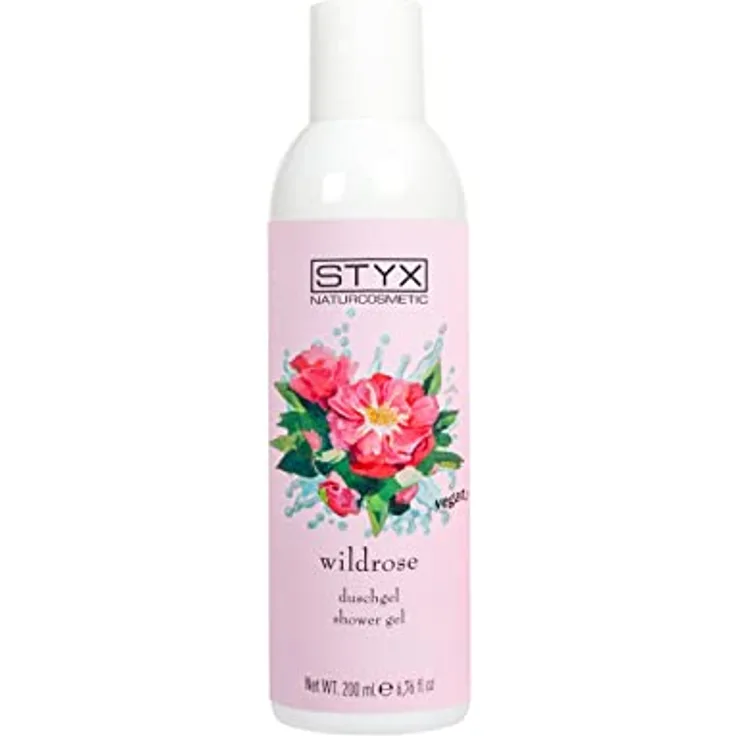 STYX Duschgel Wildrose, 200 ml mit BIO Wildrosenöl für tägliche Pflege