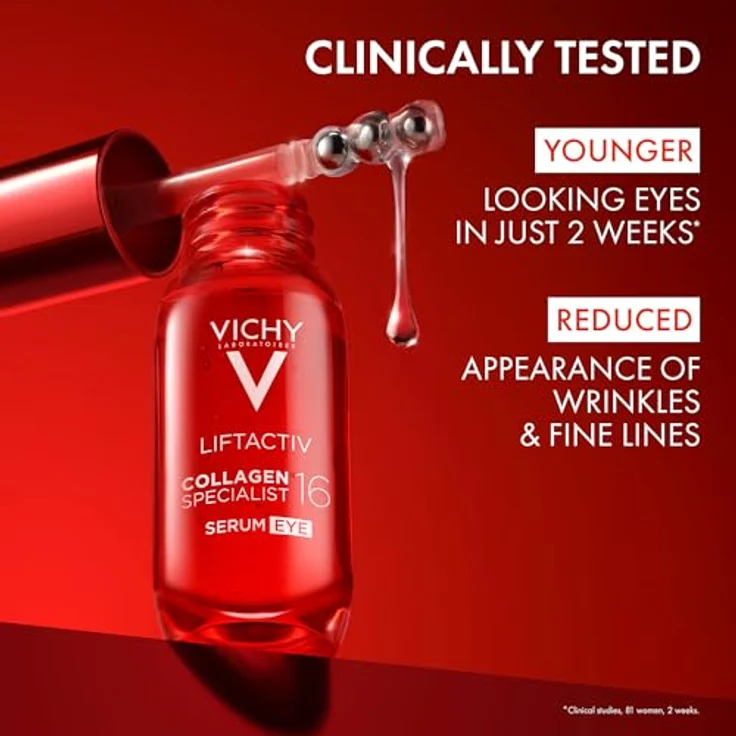 Vichy Liftactiv Collagen 16 Augenserum, stärkt alle Kollagen-Familien mit Co-Bonding Technologie, für empfindliche und reife Haut, 15 ml – Bild 3