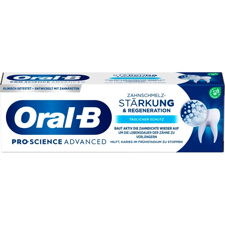 Oral-B PRO-SCIENCE ADVANCED Zahnschmelzstärkung & Regeneration Zahncreme, Täglicher Schutz, 75ml