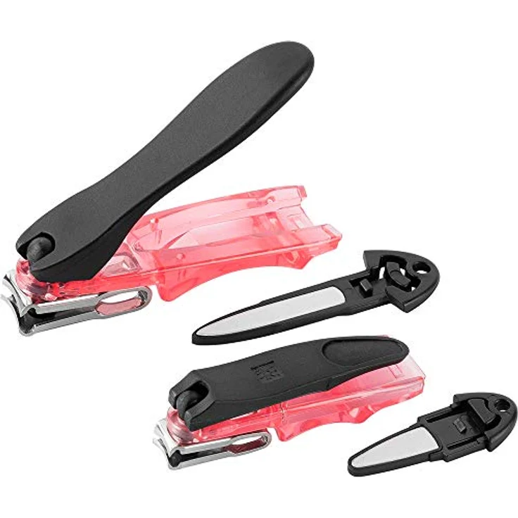 ZWILLING Nagelknipser Geschenkset 2 Stück mit Nagelfang und Integrierter Nagelfeile, Extra Scharf und Langlebig, Rot – Bild 2