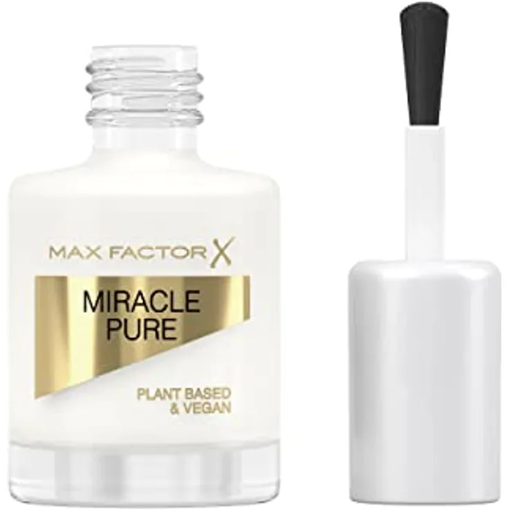 Max Factor Miracle Pure Nail Colour, Fb. 155 Coconut Milk, veganer Nagellack, lang anhaltend, schnell trocknend, 12 ml