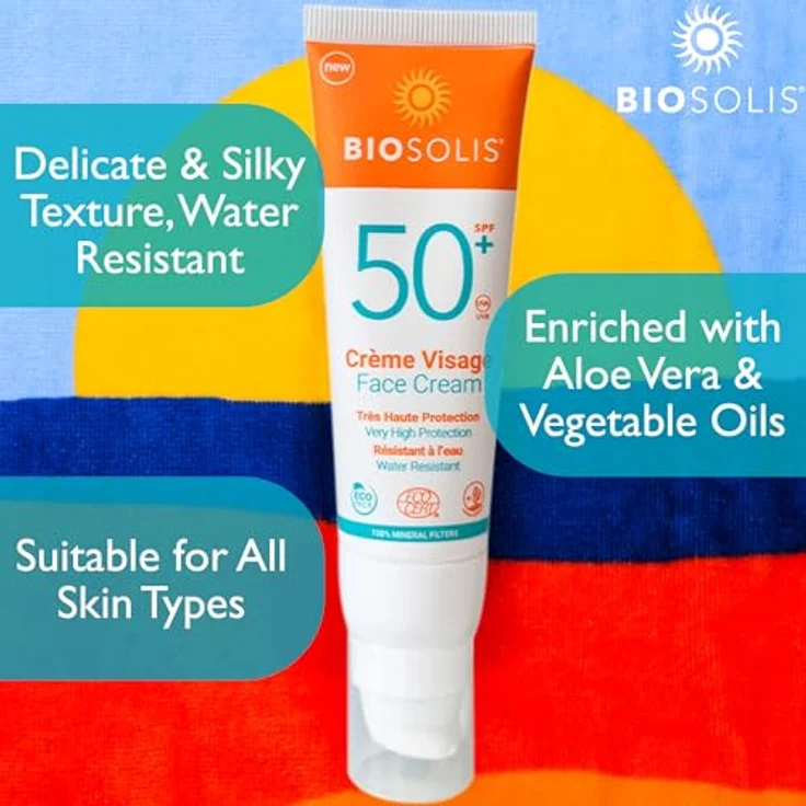 Biosolis Bio Sonnencreme Gesicht LSF 50+, 50 ml - Extrem starker Sofortschutz, 98% natürliche Inhaltsstoffe – Bild 2