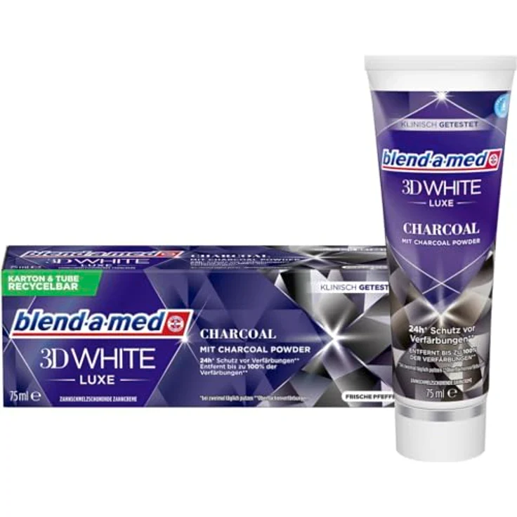 blend-a-med 3D White Luxe Charcoal Aktivkohle Zahnpasta (75ml) – Bild 2