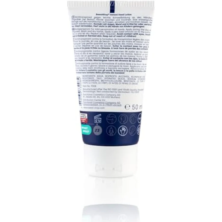 SweatStop Instant Lotion Hand Lotion 50 ml bei feuchten Händen mit Sofort-Effekt - Gegen Schweißbildung an den Händen - Trocknet Hände sofort – Bild 3