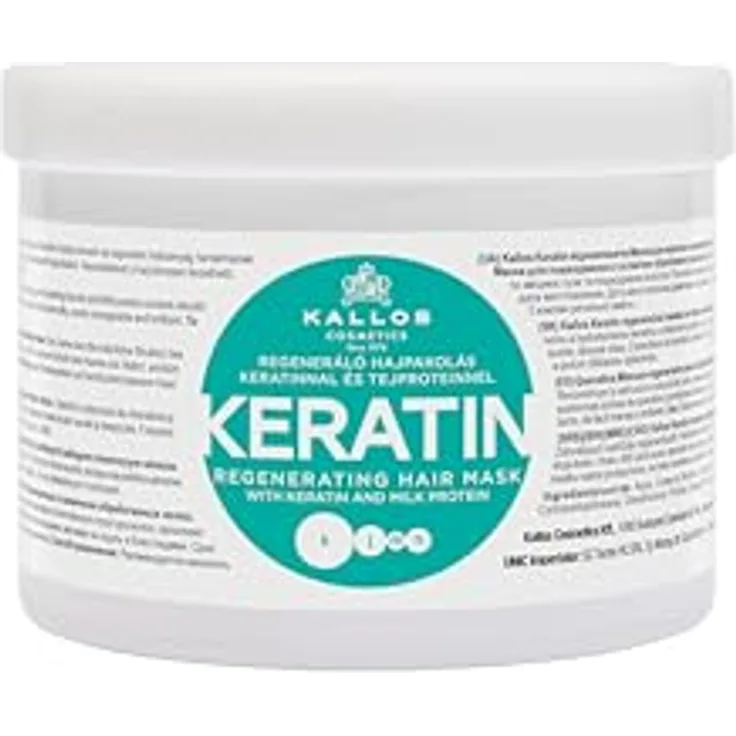 Kallos KJMN Professional Keratin Maske, Haarmaske mit intensiver Pflege, 500 ml