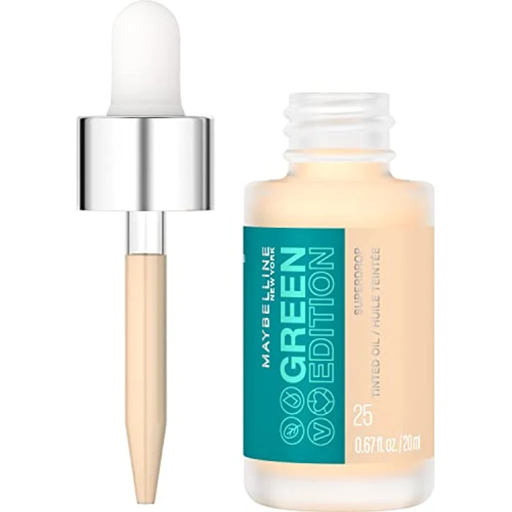 Maybelline Superdrop Tinted Dry Oil Foundation, 20 ml, aufbaubare Deckkraft, natürliche Pflegeformel, Farbe Nr. 25 - Beige – Bild 3