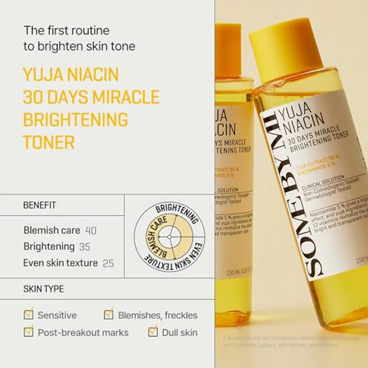 Some By Mi Yuja Niacin 30 Days Miracle Brightening Toner, aufhellendes Gesichtstonikum, 150 ml, erfrischend und feuchtigkeitsspendend – Bild 2