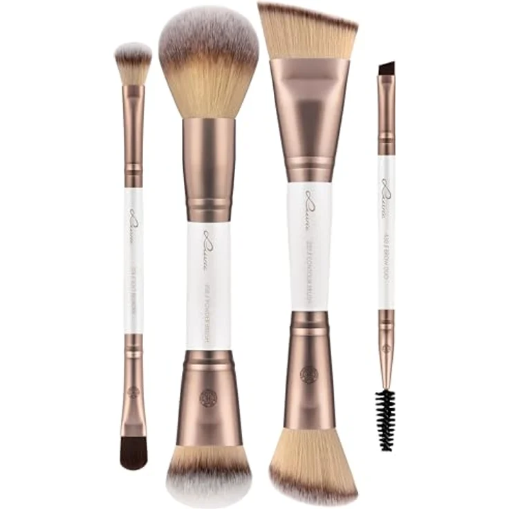 Luvia Mirage 4|8 Duo Pinselset, 8-fach Make-up-Set mit veganen, doppelseitigen Pinsel für Face und Eyes – Bild 1
