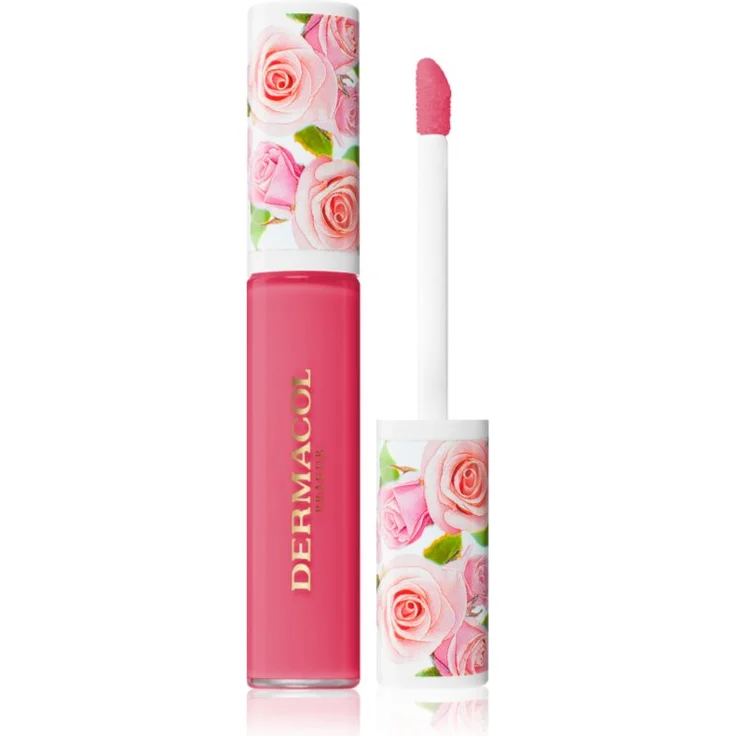 Dermacol Imperial Rose Lippenöl, Lipgloss mit Rosenduft, Farbton 01, 7,5 ml - feuchtigkeitsspendend, glättend, voluminisierend