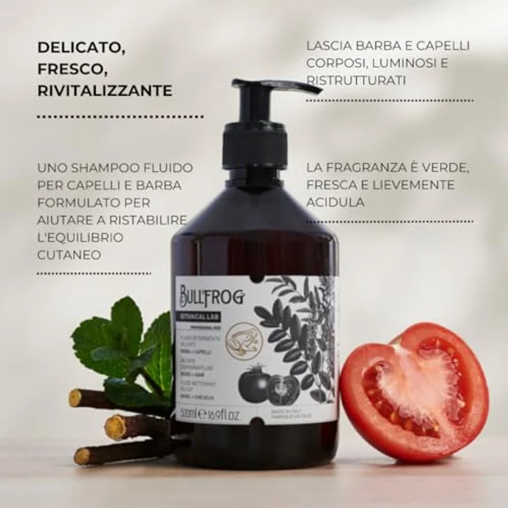 Bullfrog Delicate Cleansing Fluid 500 ml, flüssiges Shampoo für Haar und Bart, für empfindliche Kopfhaut und häufiges Waschen – Bild 3