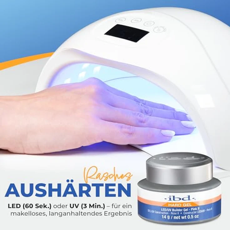IBD Hard Gel – LED/UV Builder Gel Pink II, für Nagelaufbau zu Hause, 14 g, Made in USA, ohne Geruch und schädliche Inhaltsstoffe – Bild 4