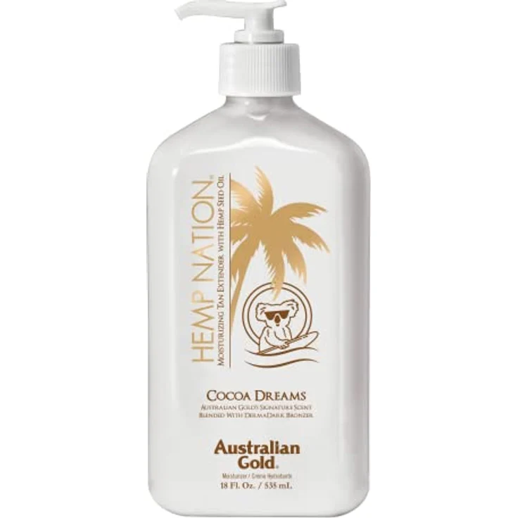 Australian Gold - Hemp Nation Cocoa Dreams Tan Extender Body Lotion 535 ml - Hochwertige Feuchtigkeitspflege mit verlängerter Bräunungswirkung – Bild 1