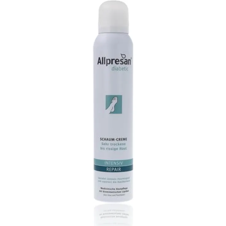 Allpresan diabetic INTENSIV + REPAIR mit Urea Schaum-Creme - Vegan - 200 ml