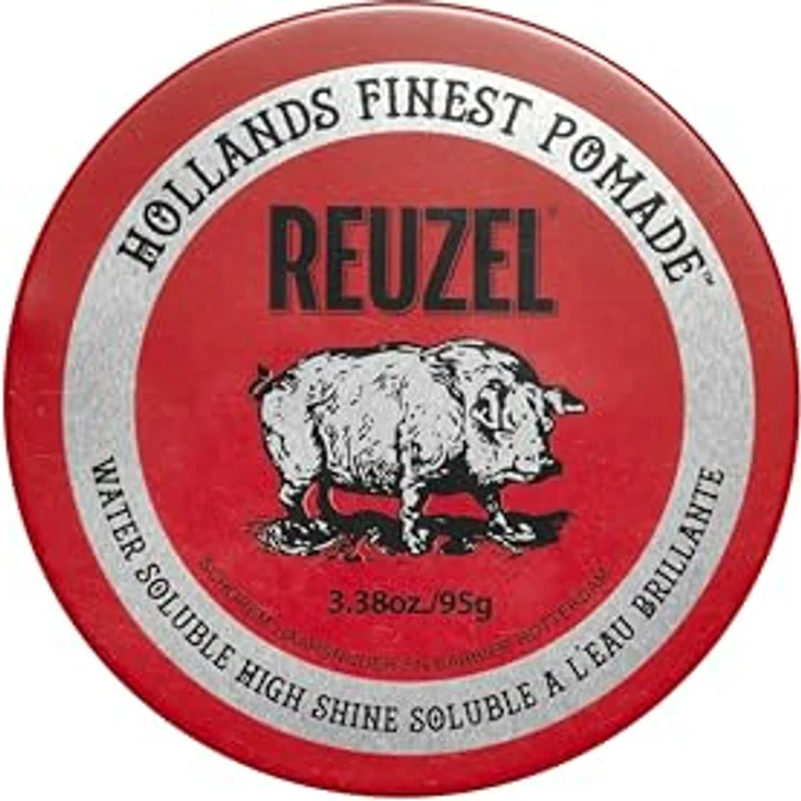 Reuzel Red Water Soluble High Shine Pomade, 95 g, Unisex Haarpomade mit mittlerem Halt und brillantem Glanz – Bild 1