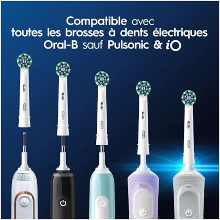 Oral-B Pro Cross Action Aufsteckbürsten, 8 Stück, X-förmige Filamente für optimale Reinigung, kompatibel mit allen wiederaufladbaren Oral-B Zahnbürsten – Bild 5