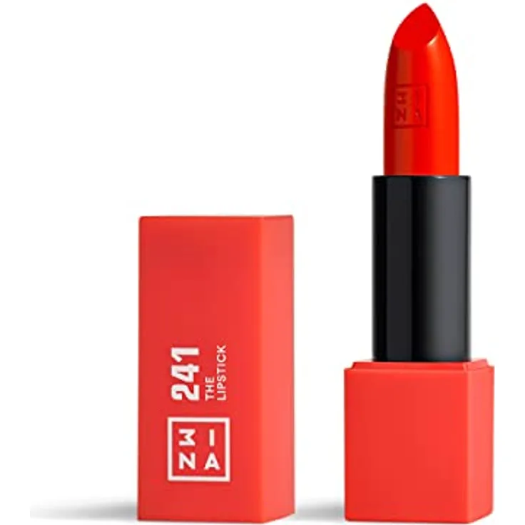 3INA The Lipstick Lippenstift, 4,5 g, hohe Deckkraft, pflegende Textur, Intense Red