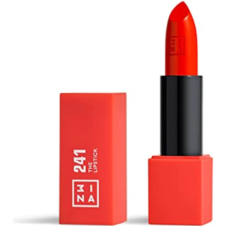 3INA The Lipstick Lippenstift, 4,5 g, hohe Deckkraft, pflegende Textur, Intense Red – Bild 1