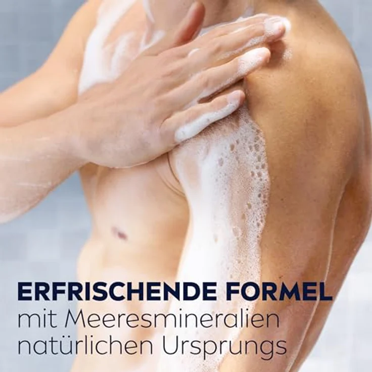 NIVEA MEN Fresh Ocean Duschgel, revitalisierende Pflegedusche mit maritimem Duft, 250 ml, mit Meeresmineralien für Körper, Gesicht und Haar – Bild 4