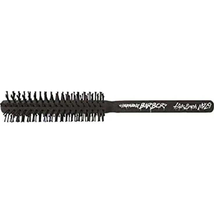 BARBER MARMARA Föhnbürste Stylingbürste No.29 Schwarz - Rundbürste rund - Haarbürste Herren - Bart Bürste Haare Männer - Rundbürste klein - Round Brush - Haar Bürste Holz bartbürste