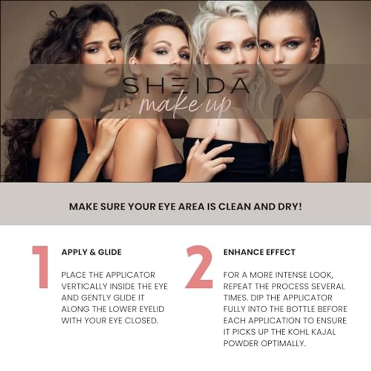 Sheida Cosmetic Augen Make-up Khol Kajal Grau 2 g  – Bild 8