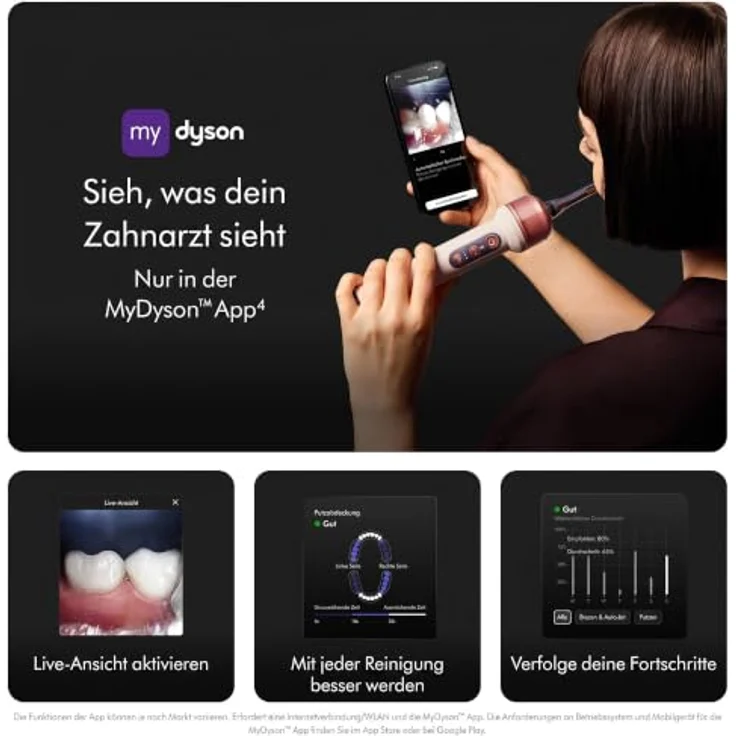 Dyson CameraJet™ elektrische Zahnbürste mit Präzisionsmunddusche (Ultra Blue) – Bild 9