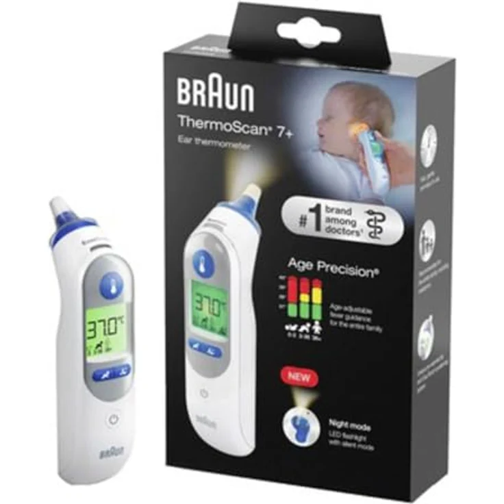 Braun ThermoScan 7+ mit Age Precision und Nachtmodus – Bild 2