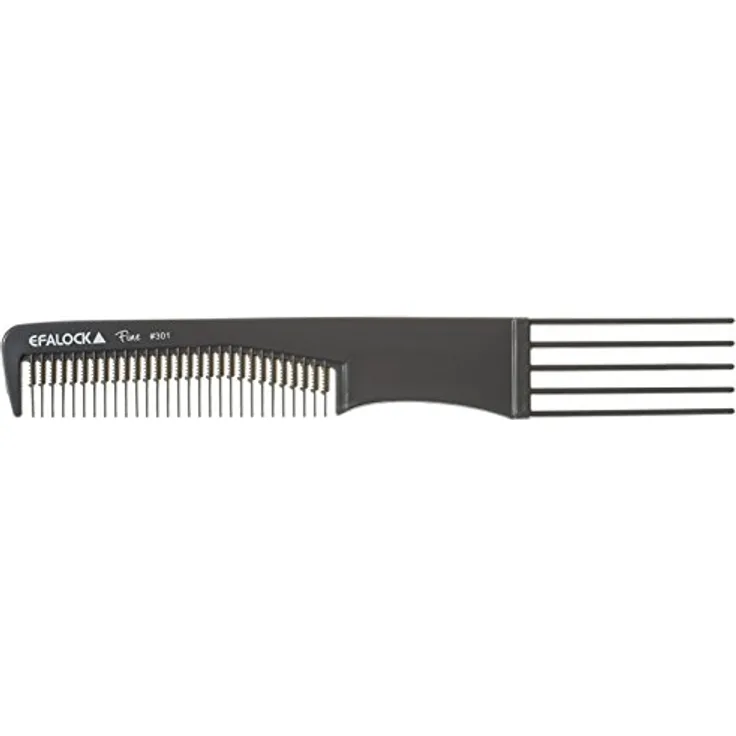 Efalock Professional Fine Troupiergabelkamm, 2er Pack, (2x 1 Stück)