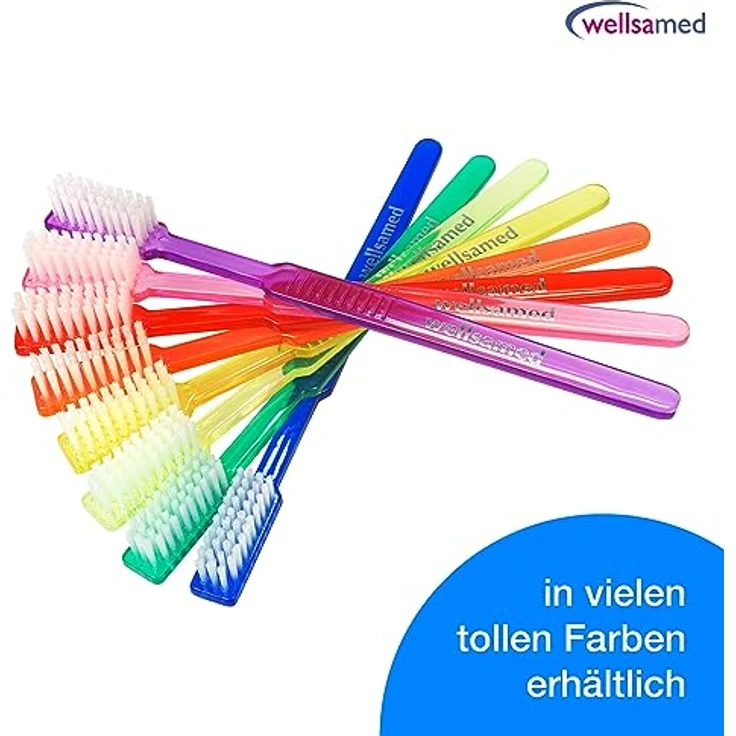 wellsamed Wellsabrush Einmalzahnbürsten mit Zahnpasta, Einwegzahnbürsten, Reisezahnbürsten, pink-rosa-transparent, 100 Stück – Bild 7
