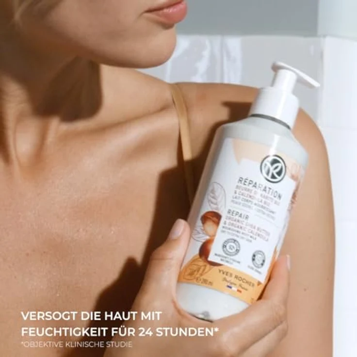 Yves Rocher PFLANZENPFLEGE KÖRPER Repair-Körpermilch 390 ml | reichhaltige Body Milk | repariert sehr trockene Haut & baut sie wieder auf – Bild 4