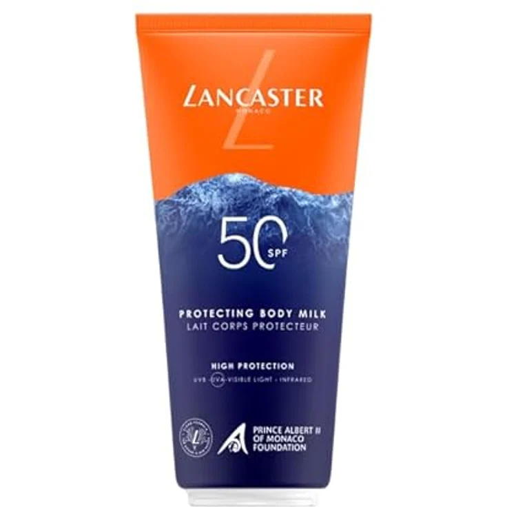 Lancaster Limited Edition Protecting Body Milk LSF50 200 ml, Umfassender Sonnenschutz, vegane Formulierung, wasser- und schweißbeständig, ohne schädliche Inhaltsstoffe, beruhigend und feuchtigkeitsspendend