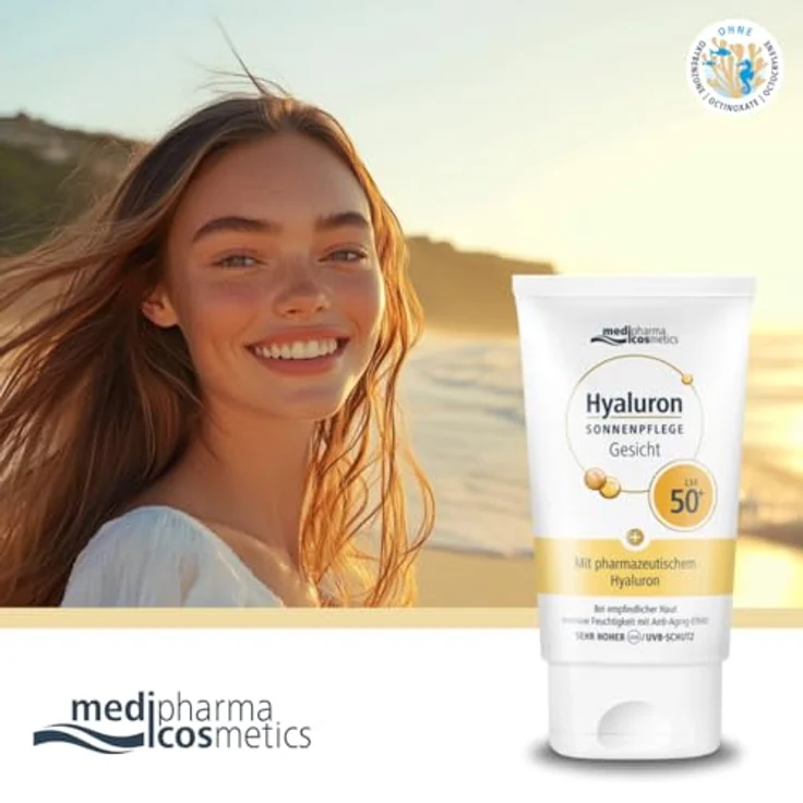 medipharma cosmetics Hyaluron Sonnenpflege Gesicht SPF 50+ Sonnencreme 50 ml – Bild 3