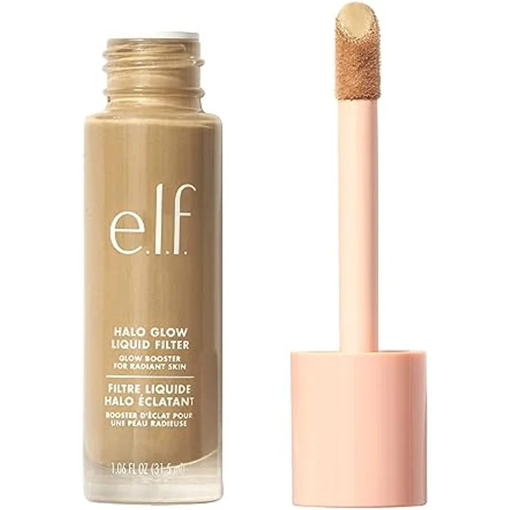 e.l.f. Halo Glow Liquid Filter, Teint-Booster mit Hyaluronsäure für strahlenden, weich fokussierten Teint, vegan, frei von Tierversuchen, 3,5 Medium – Bild 1