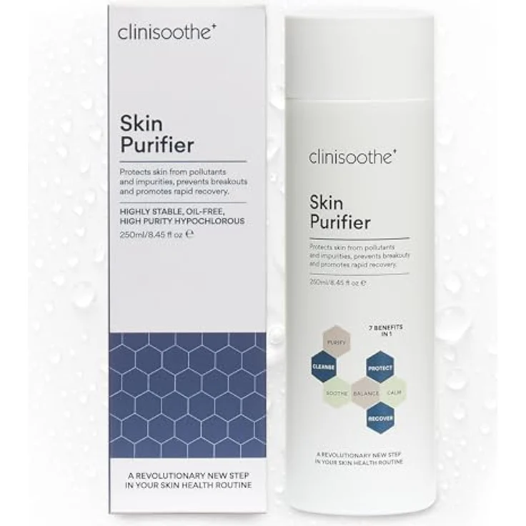 Clinisoothe Skin Purifier 250mL - Hochreiner Hypochlorous Hauttoner & Hydratisierendes Gesichtsspray für Unreinheiten, Rückenflecken & mehr - 7-in-1 Gesichtsreiniger für Frauen & Männer – Bild 1