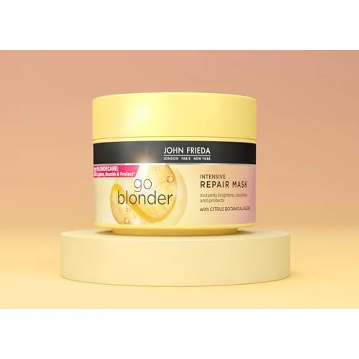 John Frieda Go Blonder Intensive Repair Mask, aufhellende Haarmaske mit vegan-freundlichen Inhaltsstoffen, 250ml – Bild 4