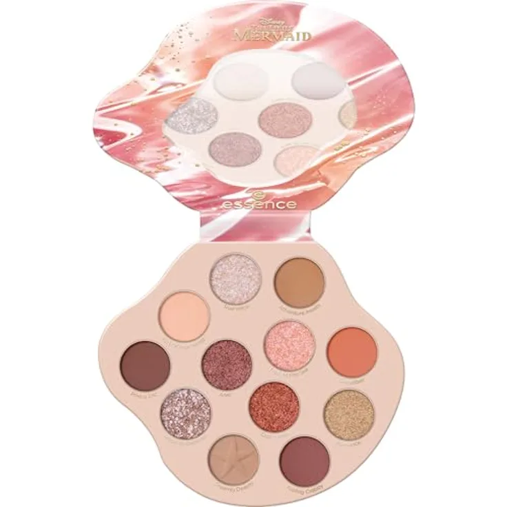 essence Disney The Little Mermaid Lidschattenpalette, 8.8 g, mit intensiver Pigmentierung und schimmernd mattem Effekt