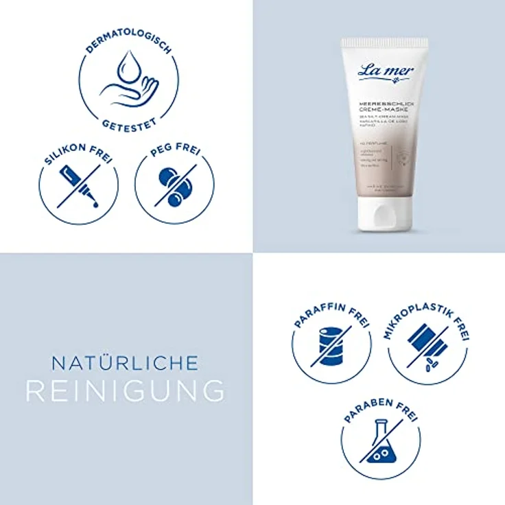 La mer Meeresschlick-Creme-Maske - Maske und Peeling in einem - Spendet nachhaltig Feuchtigkeit - Für eine reine Gesichtshaut und ein verfeinertes Hautbild - Remineralisierend und beruhigend - 50 ml – Bild 4