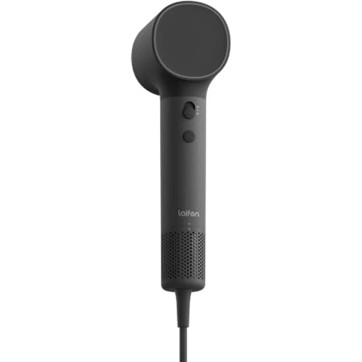 LAIFEN NEO Haartrockner Schwarz, 1500 Watt mit 3 Temperaturstufen, abnehmbarem magnetischem Lufteinlass-Filter und LED-Lichtleiste – Bild 2