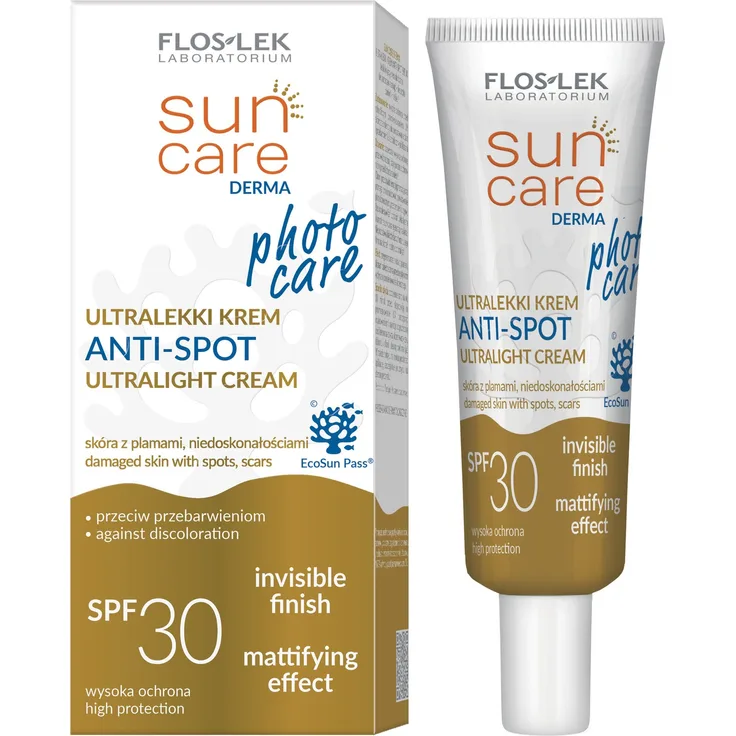 Rio Derma PHOTO-CARE Ultraleichte Creme ANTI-SPOT SPF30, 30 ML - Sonnenschutz für das Gesicht, schützt vor UVA/UVB, haut- und umweltfreundlich, keine weißen Flecken