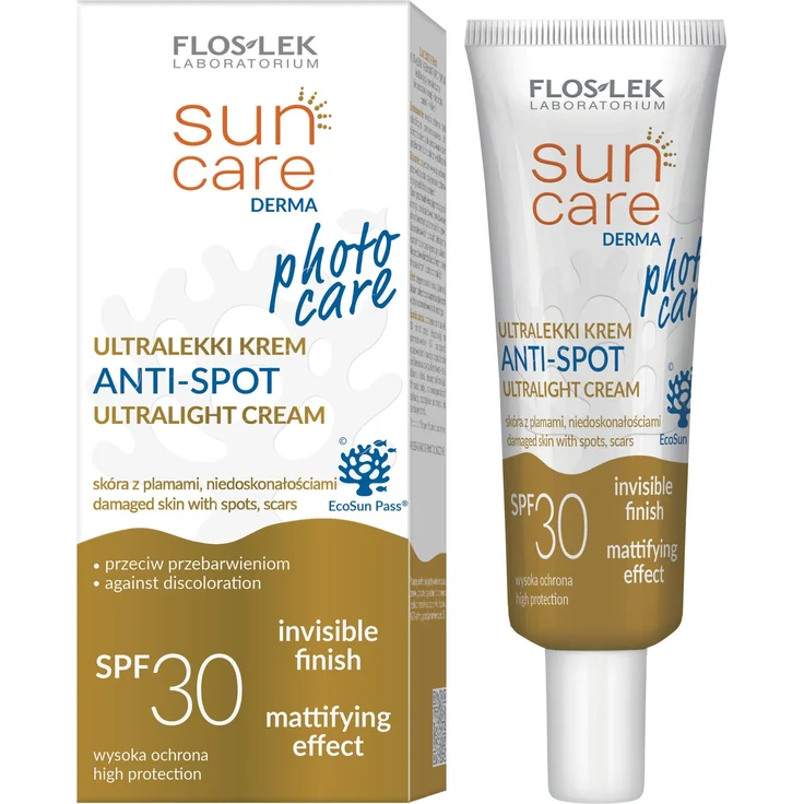 Rio Derma PHOTO-CARE Ultraleichte Creme ANTI-SPOT SPF30, 30 ML - Sonnenschutz für das Gesicht, schützt vor UVA/UVB, haut- und umweltfreundlich, keine weißen Flecken