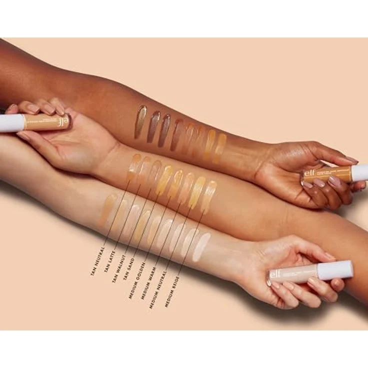 e.l.f. Hydrating Camo Concealer, Flüssig-Concealer mit vollständiger Abdeckung, langanhaltend, mittlerer Beigeton, satinierter Finish, 6ml – Bild 5