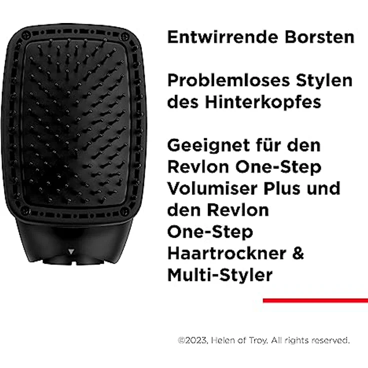 Revlon Paddelbürste ONE-STEP FLACHBÜRSTENAUFSATZ, RVDR5327, für Warmluftbürste Volumiser RVDR5298E und Multi Styler RVDR5333, großes Paddel-Design für schnelles Trocknen und Glätten – Bild 4