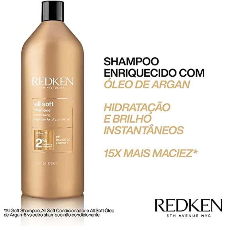 Redken Shampoo Haircare All Soft Shampoo 1000 ml – Bild 4